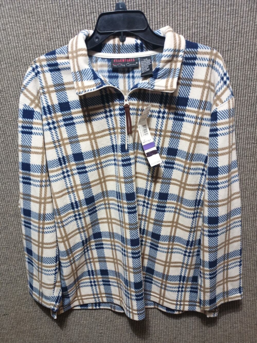 Essentials Fleece Pullover Large NWT By Oleg Cassini